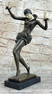 Art Deco Bronze Figurine Gypsy by M.Nick Statue Sculpture