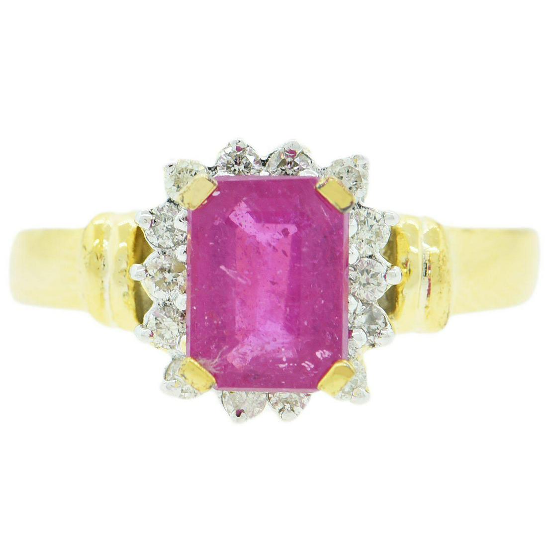 2.25ct Ruby and 0.26ctw Diamond Ring (1 of 5)