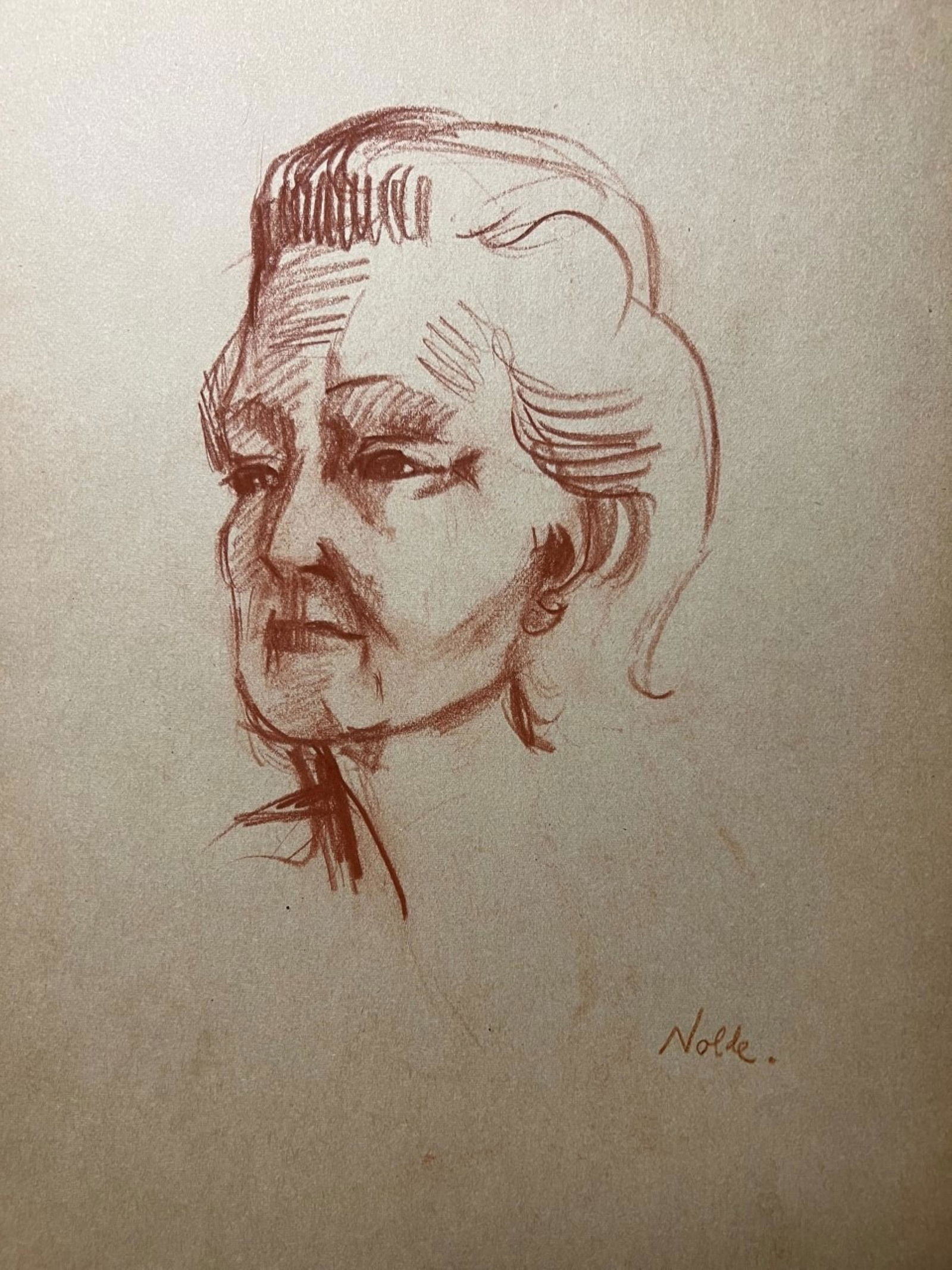 Emil Nolde: Sepia drawings on paper 9”x7.5”