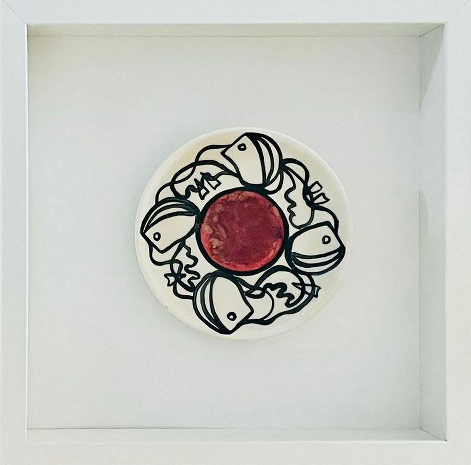 AMELIA PELAEZ ceramic hand painted plate (1 of 2)