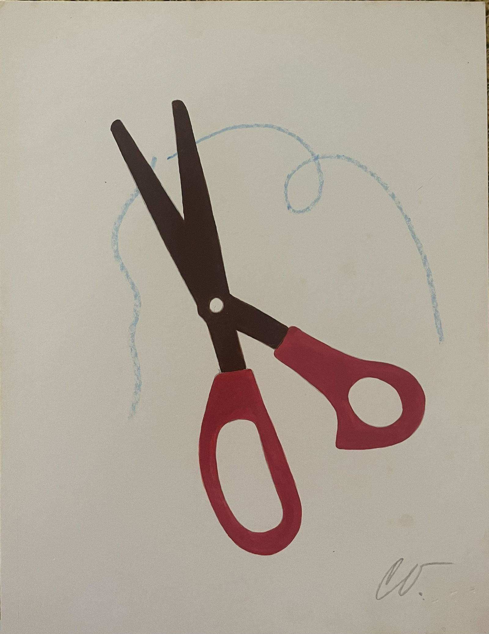 Claes Oldenburg: Mixed Media on cardboard 11" x 8.4 "