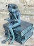 Joy Of Reading Garden 100% Solid Sculpture, Frog and Book Décor