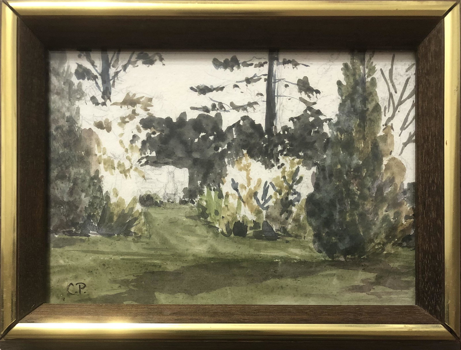 Camille Pissarro: Watercolor paper 5x7.25