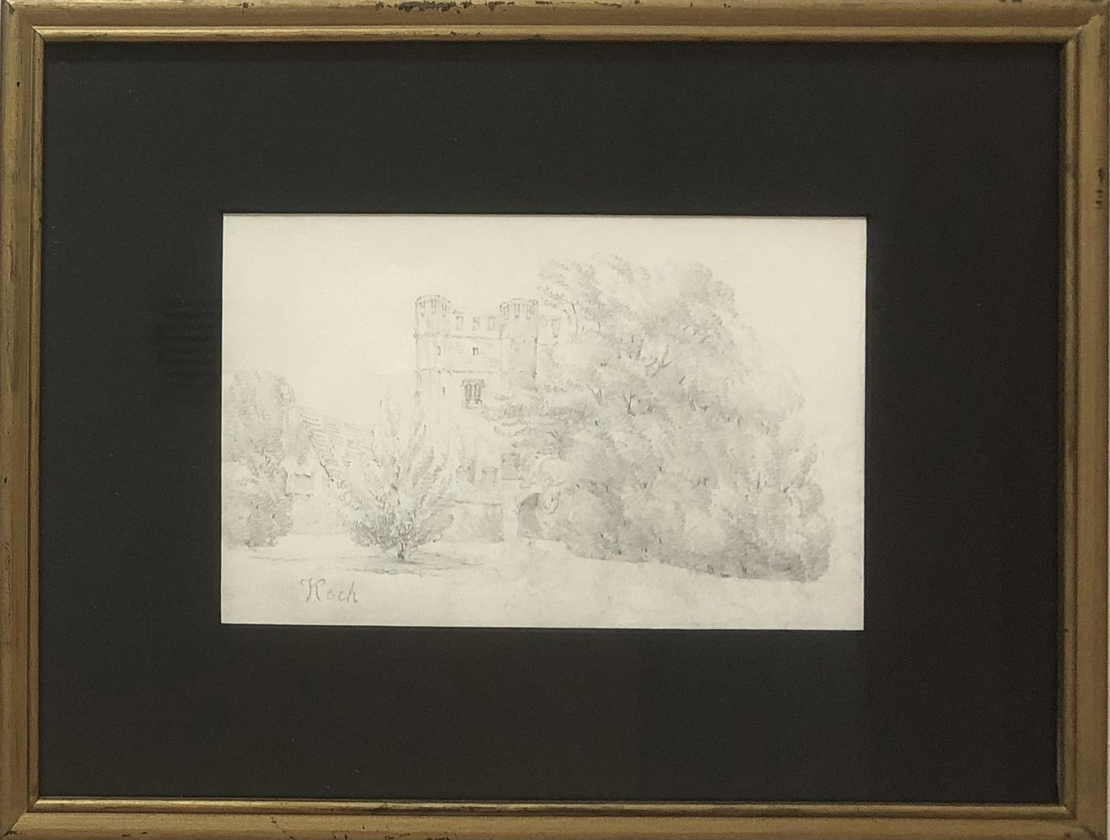 Joseph Anton Koch: Drawing graphite on paper 5x7.5