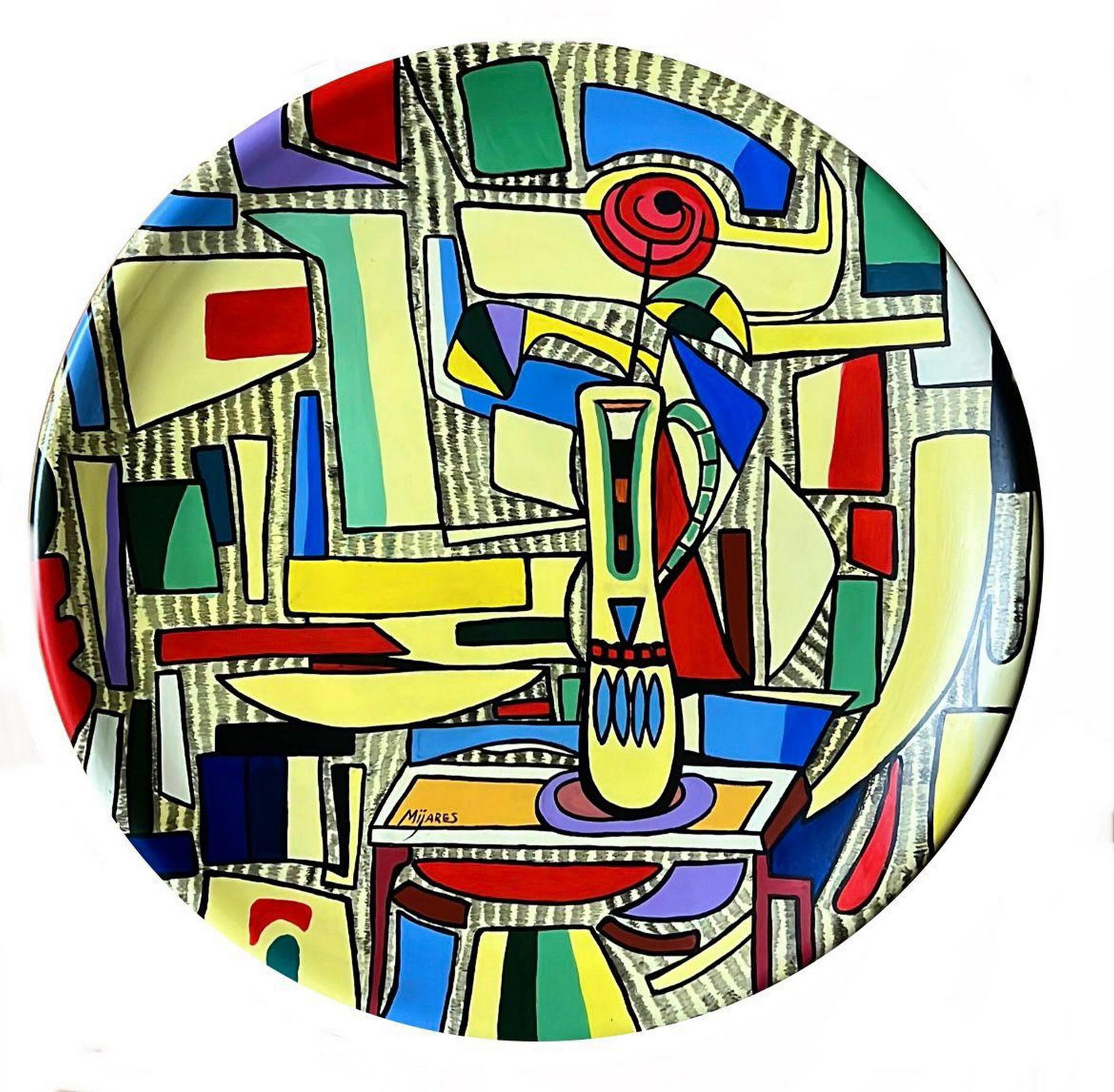Jose Maria Mijares Ceramic Plate: Remake of the piece on ceramic