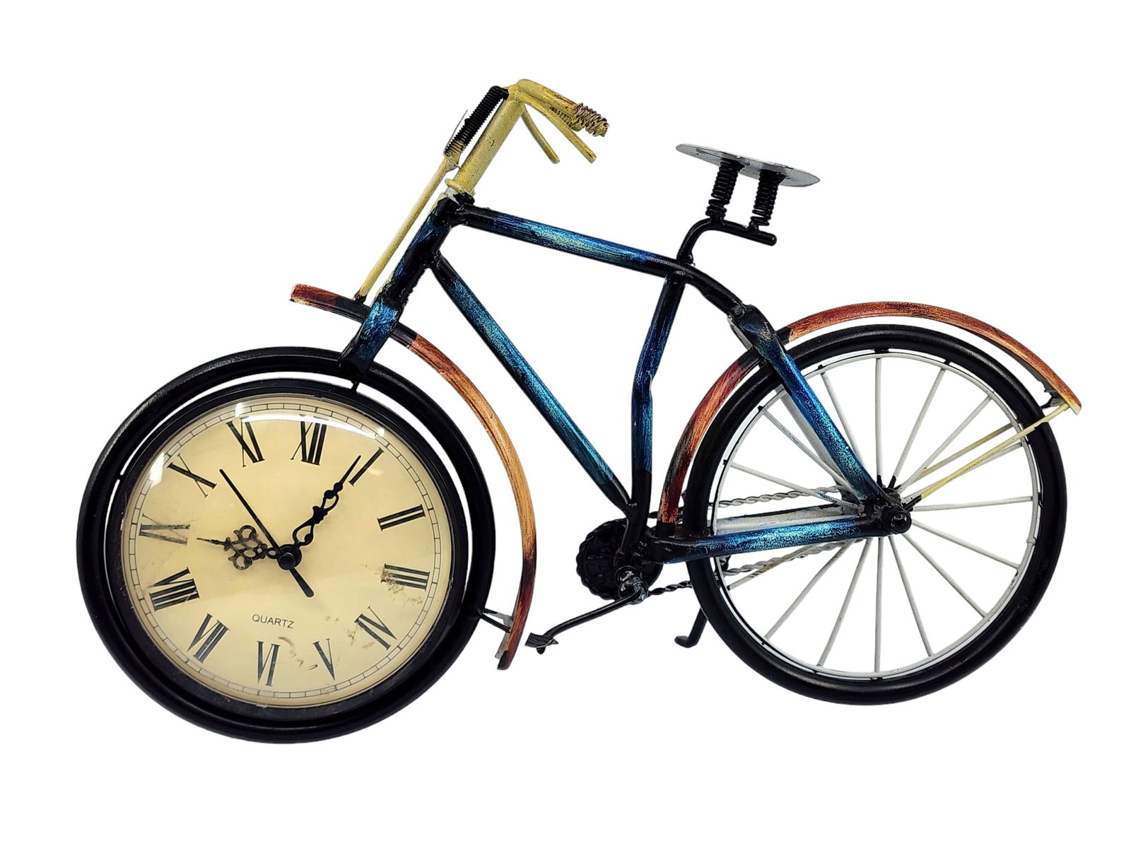 antique bicycle metal clock (1 of 2)