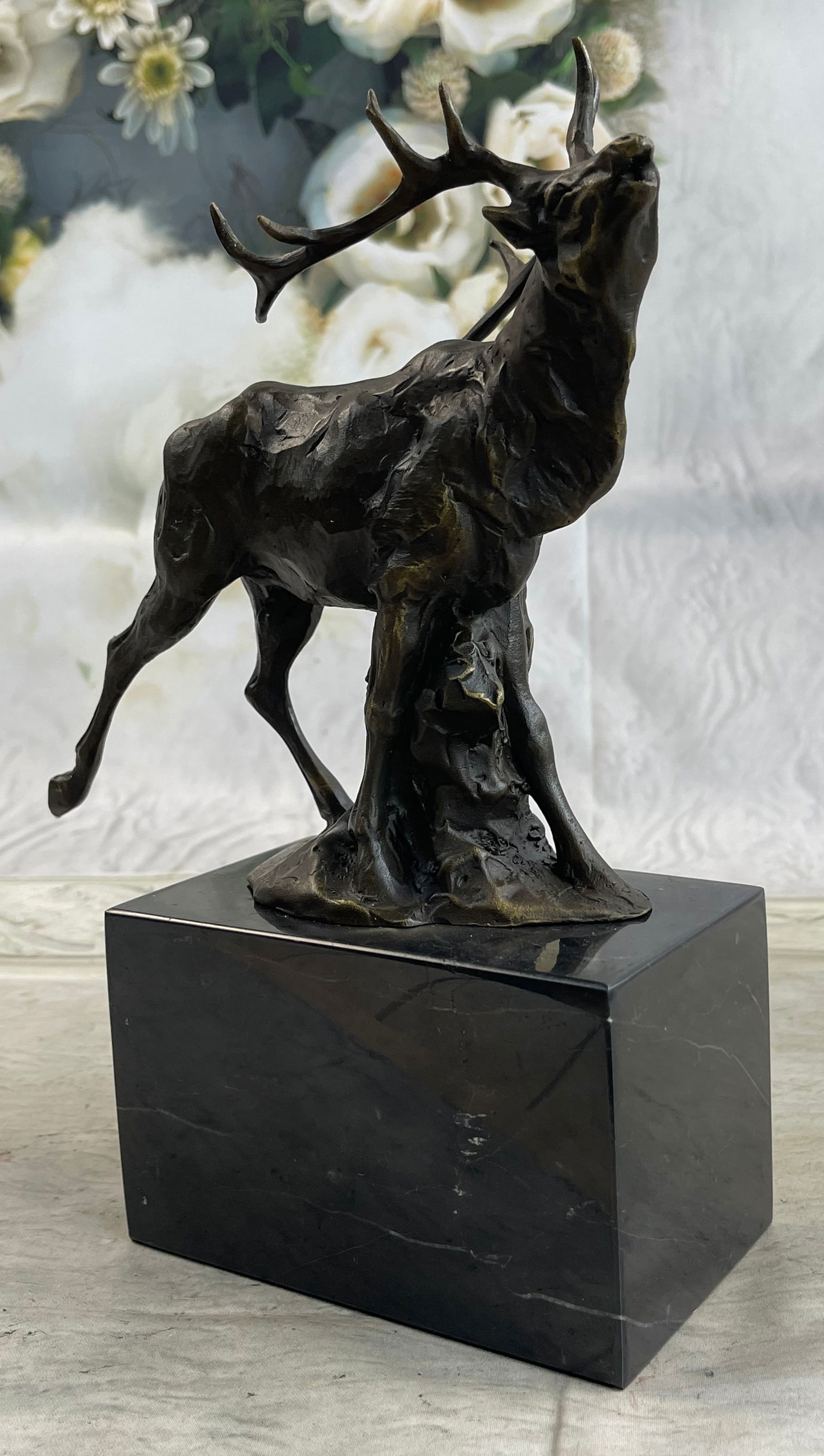 Milo Male Elk Bronze Statue (1 of 10)