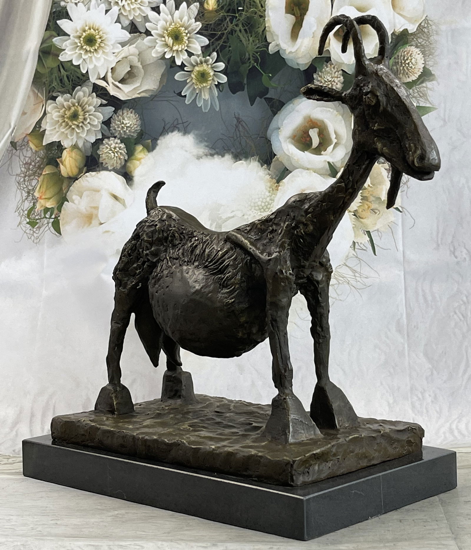 Picasso Goat Abstract Bronze Figure Sculpture (1 of 5)