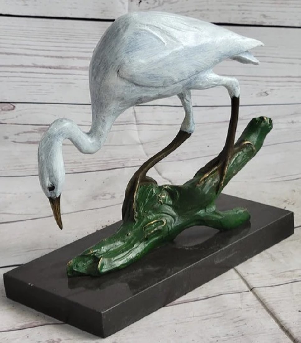 Egret Crane Heron Statue Figurine Sculpture Original Milo (1 of 4)