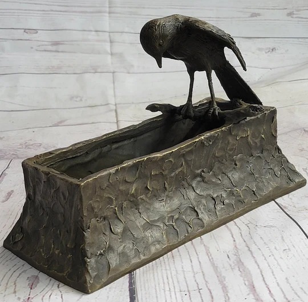 Bird Planter Window Box Metal Sculpture Decor Yard Outdoor 7" x 10" (1 of 4)
