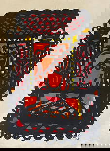 Amelia Pelaez 1964: Goluach n cardboard 76.5 x 56.5 cm