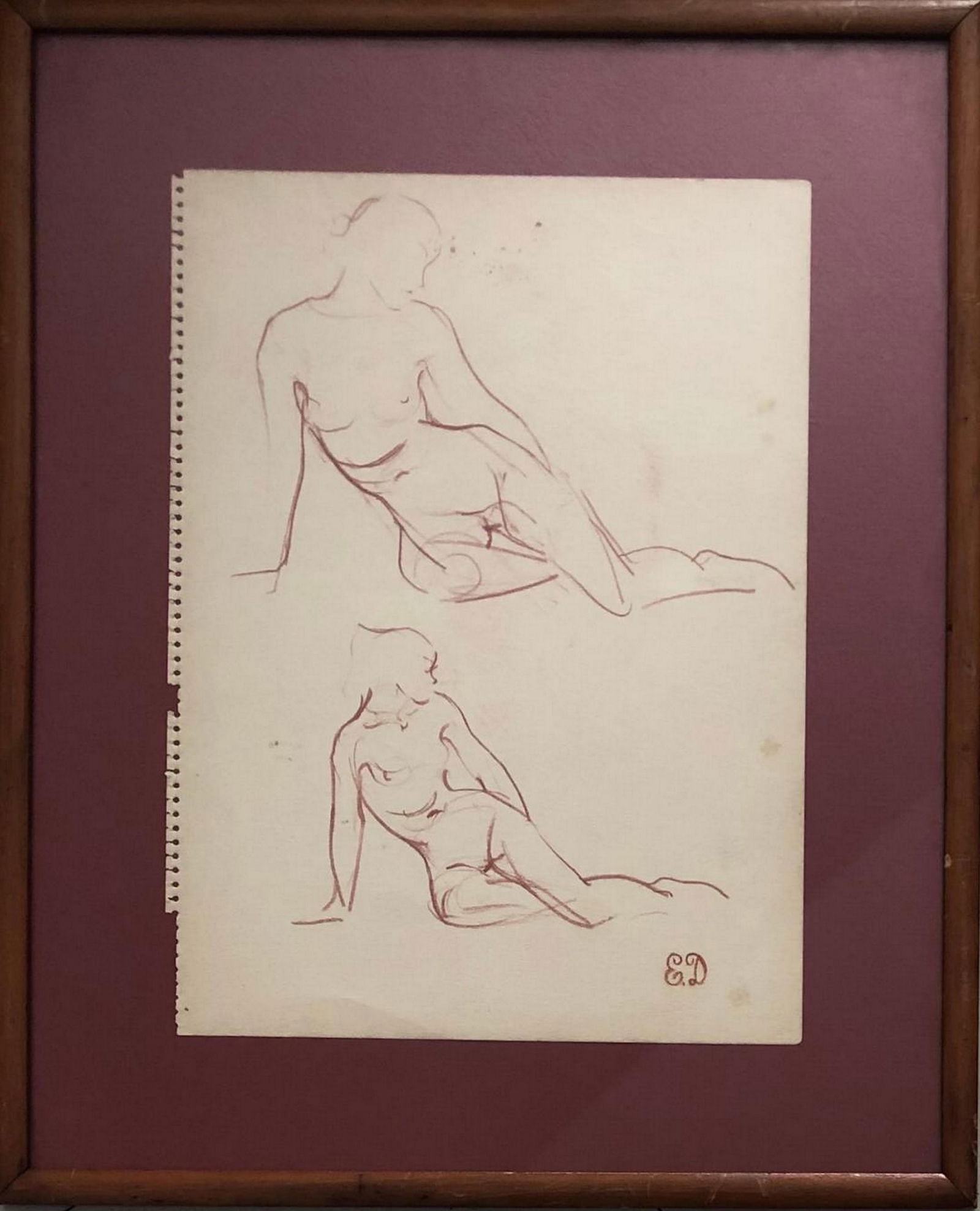 Eugene Delacroix: Pastel/crayon on paper 12?x9?