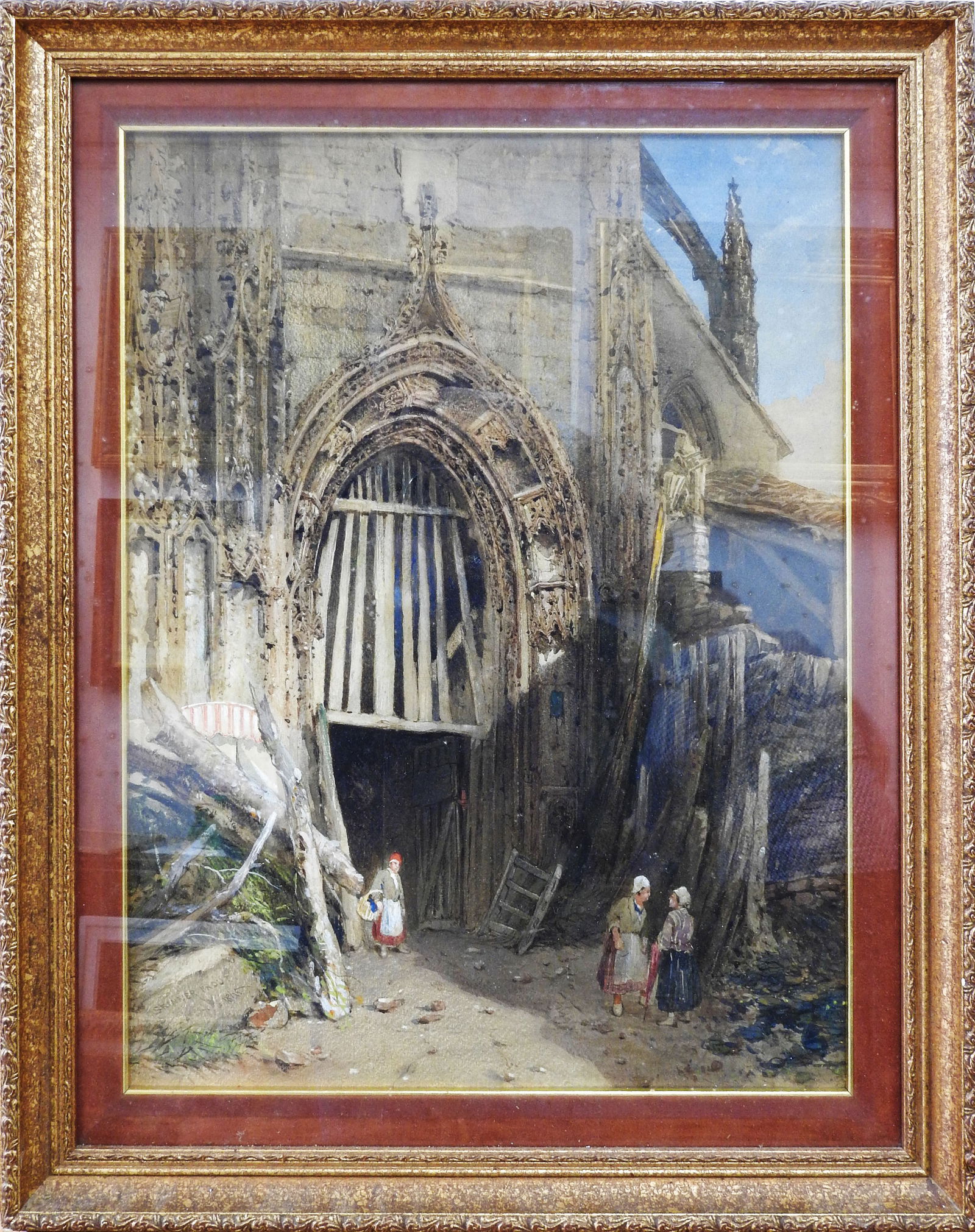 John Skinner PROUT (1806-1876): watercolor on paper 20" x 15"