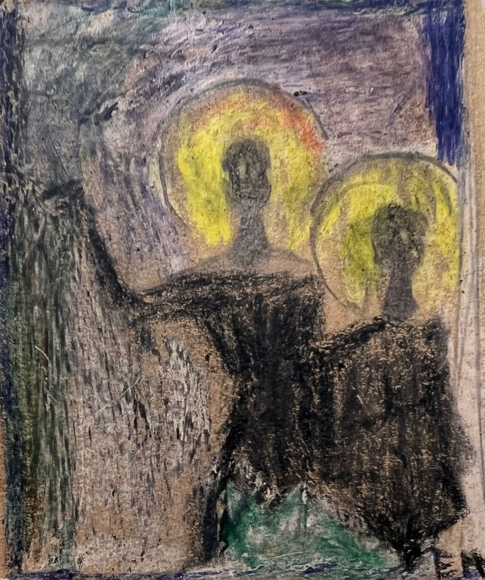 Edvard Munch style: Mix media 3.5?x3?
