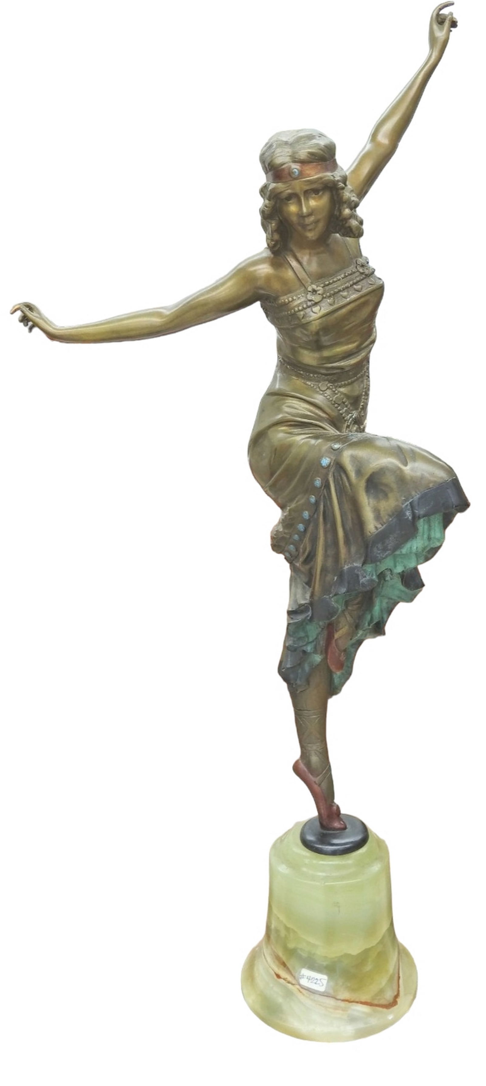 Paul PHILIPPE (1870-1930): bronze sculpture "balerina" 22.50" x 10" x 8.50"