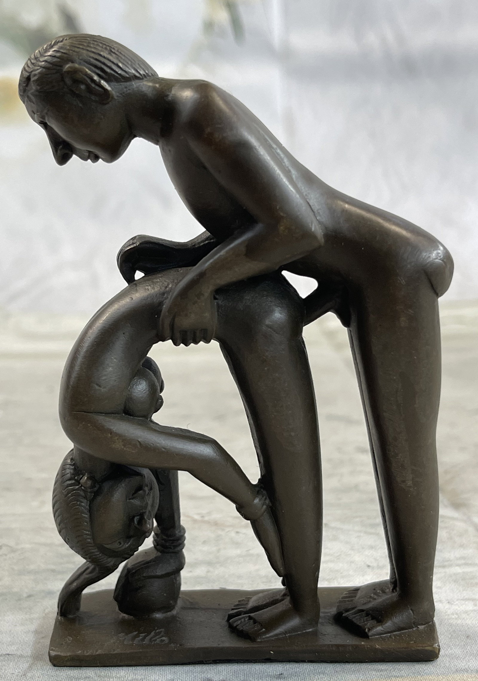 Milo Erotic Penetration Sculpture: Total Dimensions: Height 4.5'' x Width 3''Approximate Weight: 2 LBSOriginal Reproduction: Original