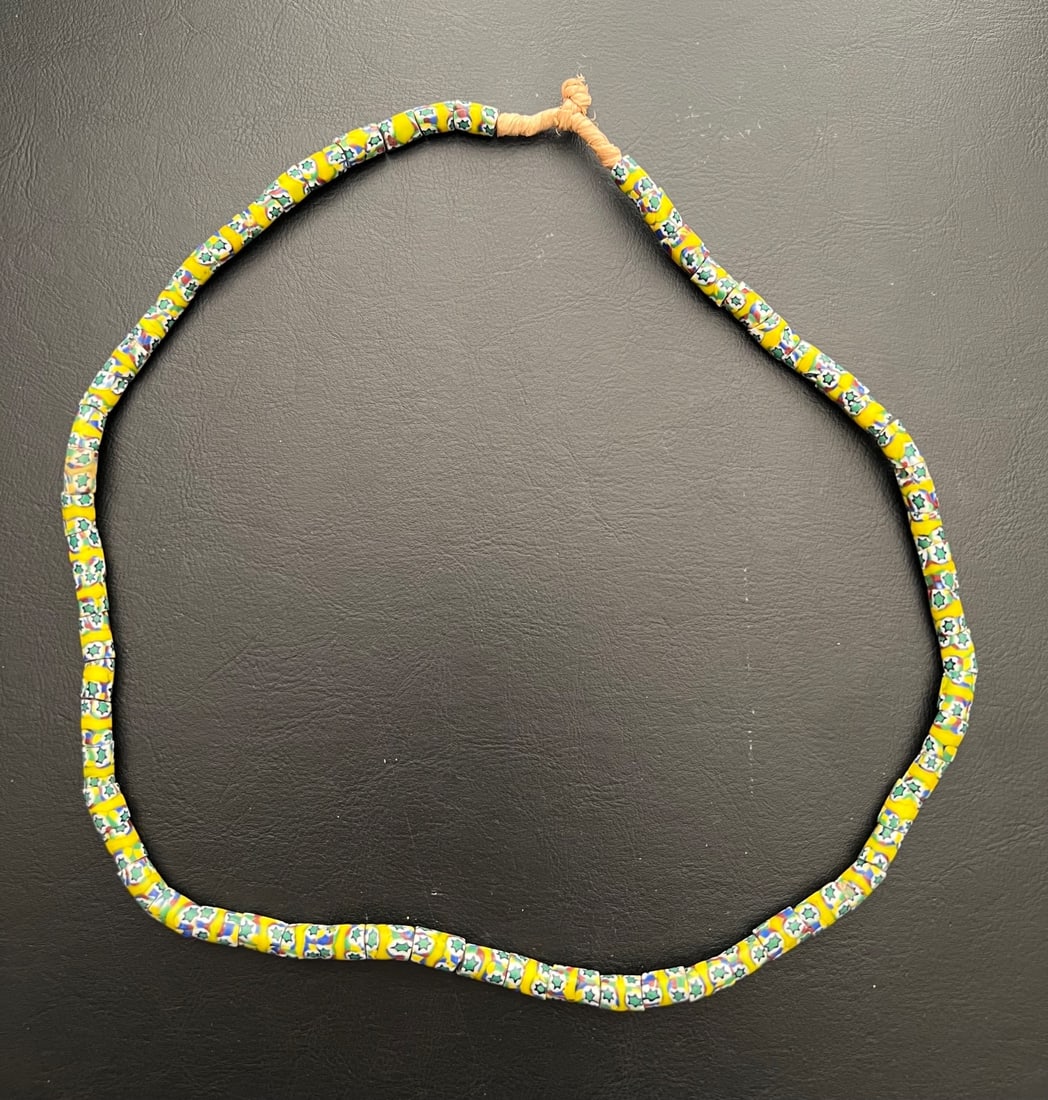 Rare Antique Necklace Venetian Millefiori?: glass African trade beads