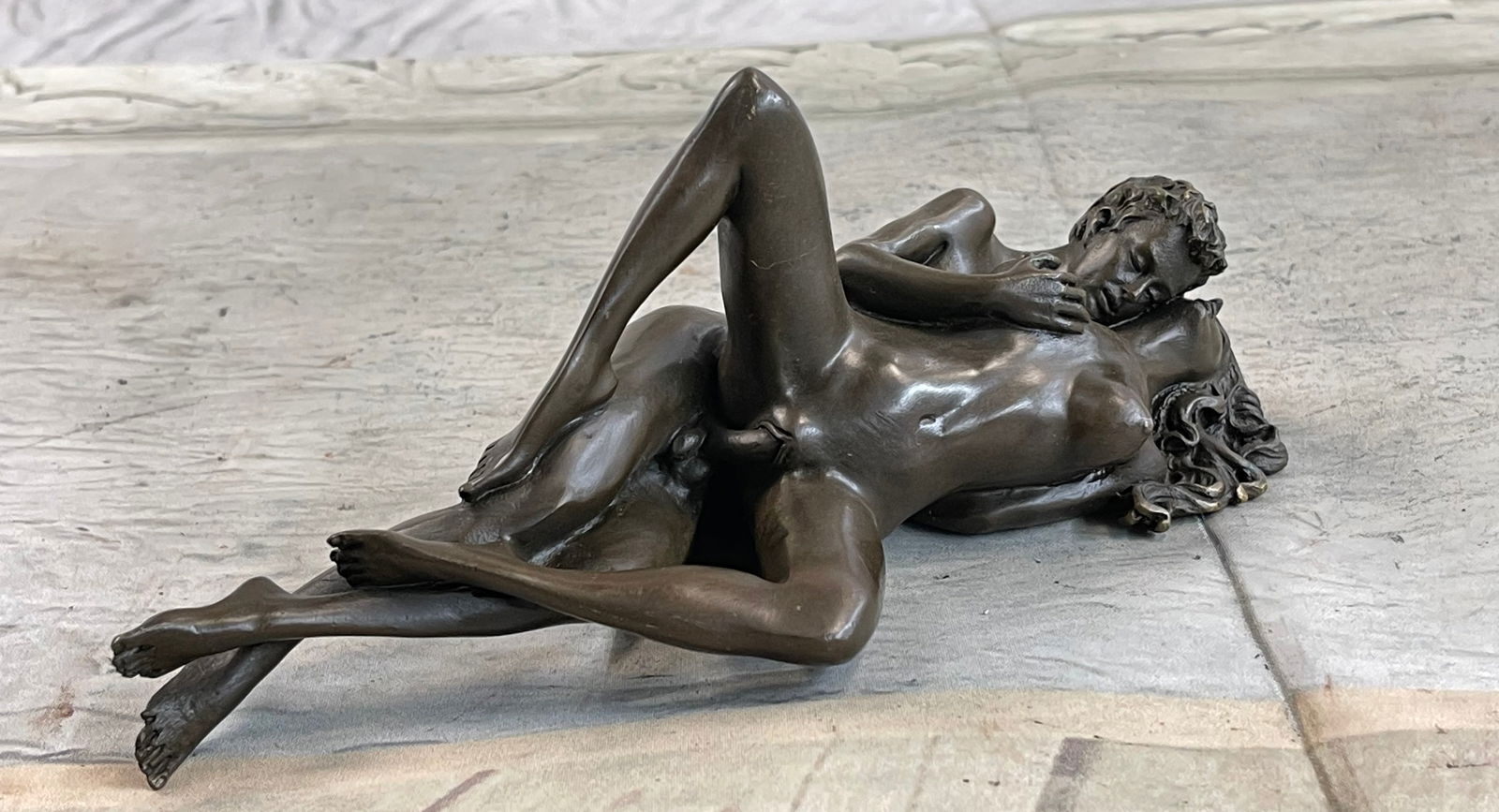 Collector Edition Moment Of Heat Power Dual Bronze Sculpture Figure Sex Sexual (1 of 4)