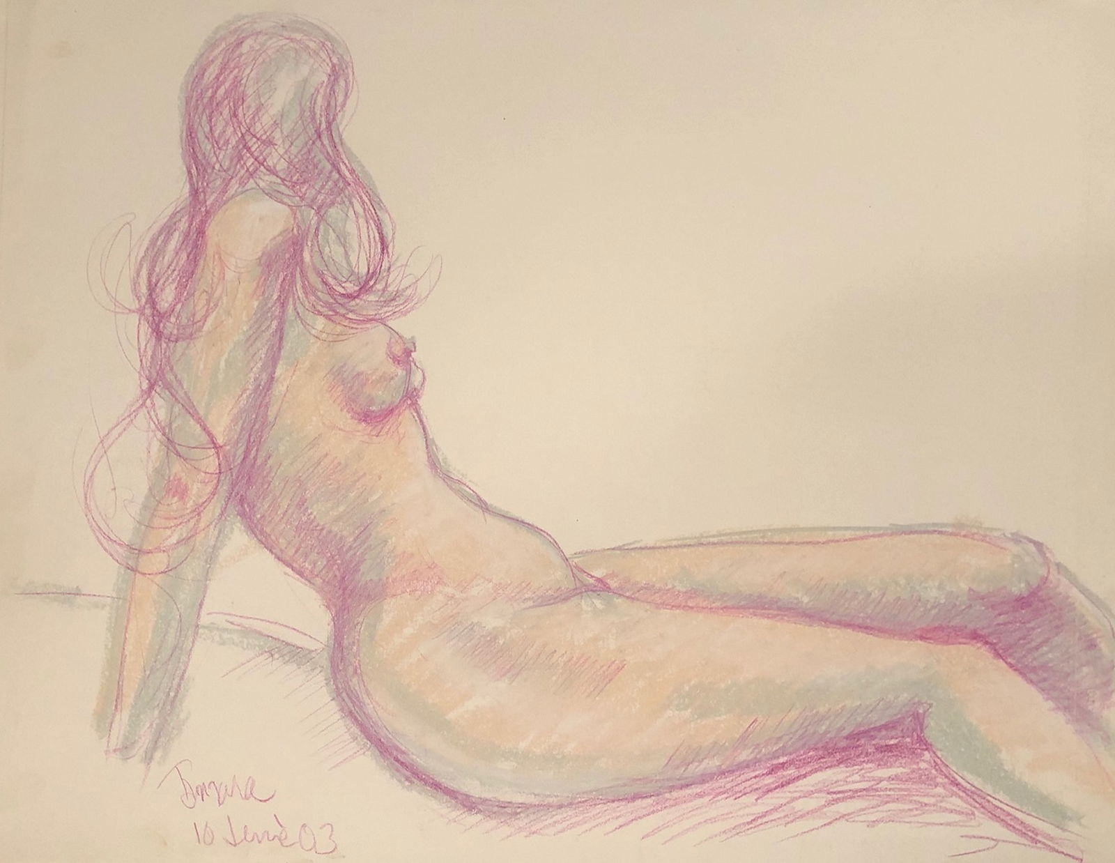 PASTEL ON PAPER UNKOWN ARTIST (1 of 1)