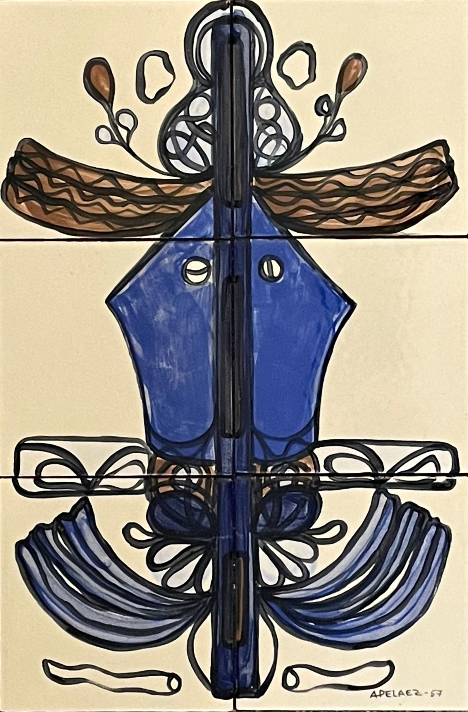 Amelia Pelaez: 1957 46 x 31 cm with COA