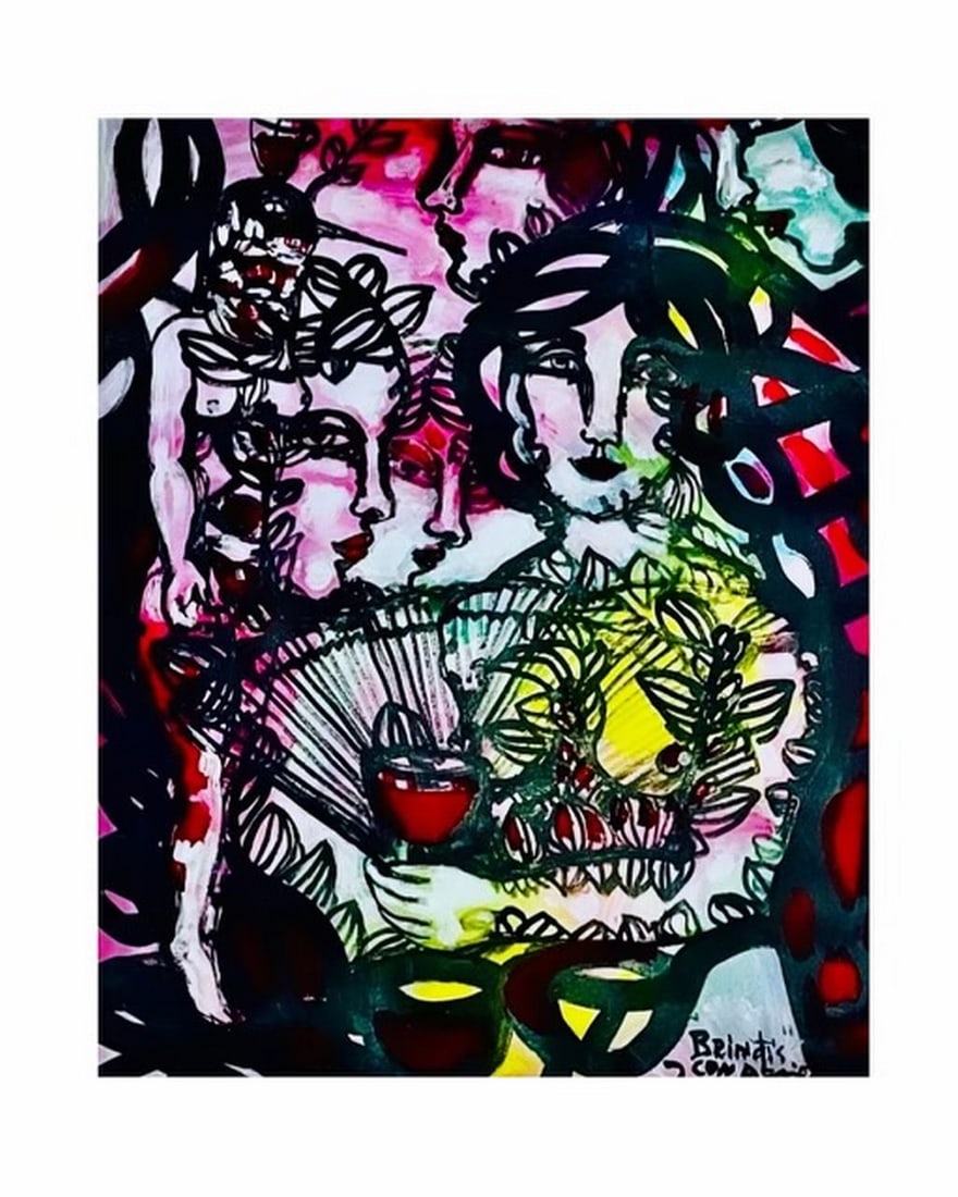 Zaida del Rio: Acrylic on Fabric. 80 cm x 60 cm