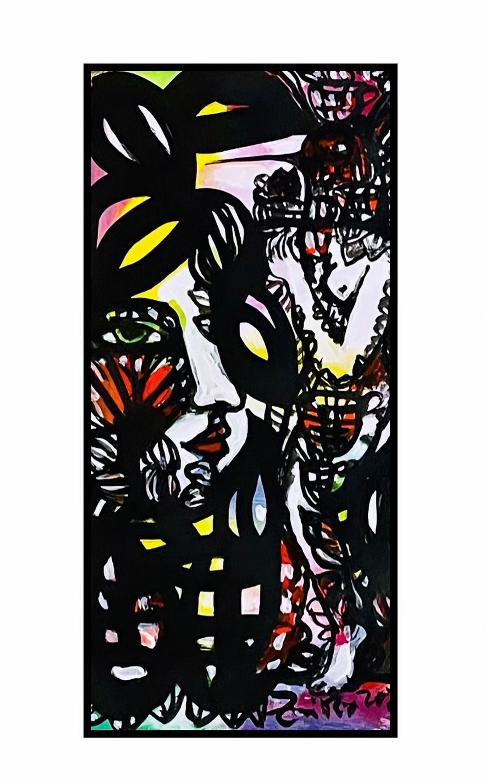 Zaida Rio: acrilyc on fabric COA 64 cm x 26 xm
