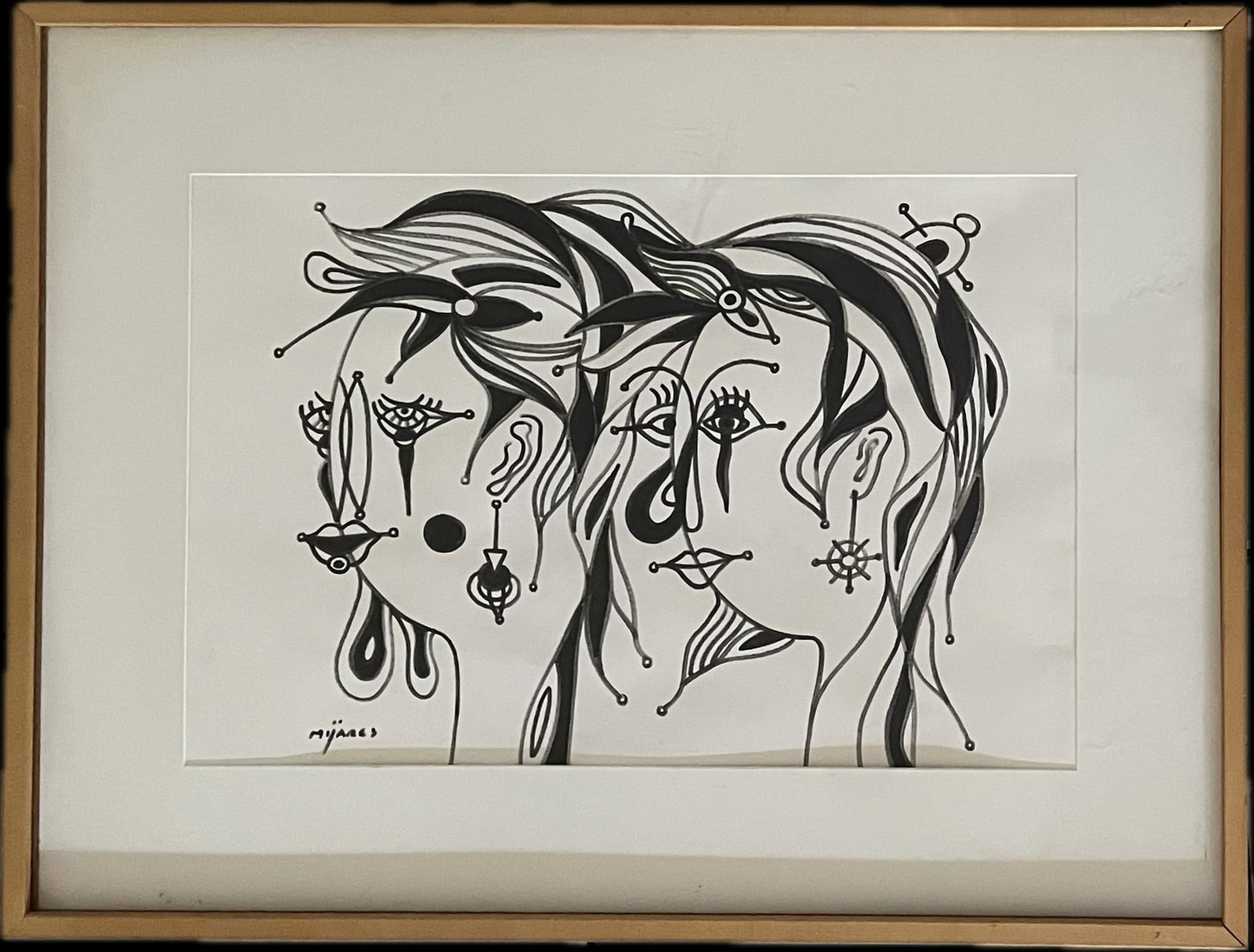 Jose Maria Mijares: Ink on Cardboard. 18"x 24"