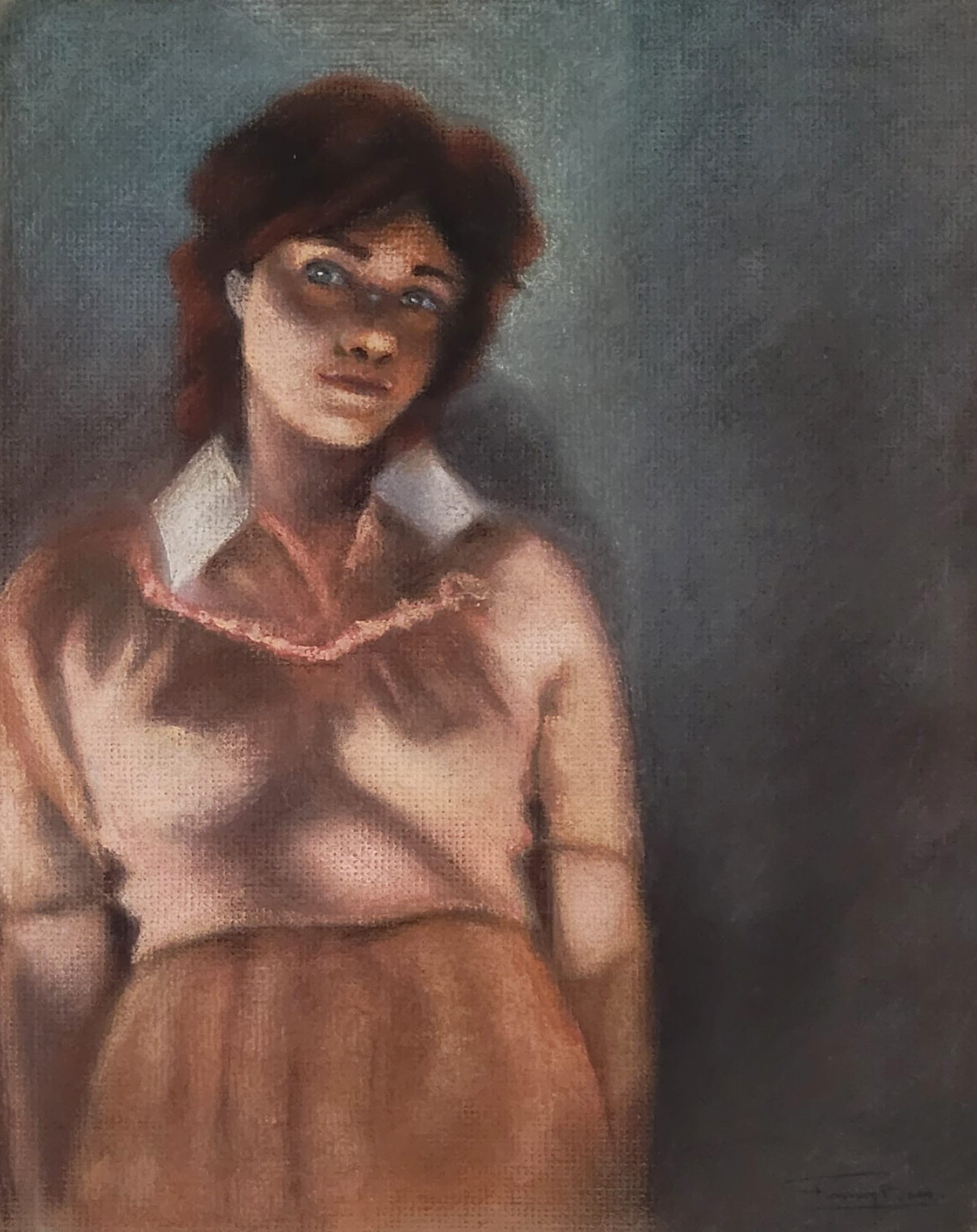 Firmin Baes Atrib.: Pastel on Paper. 16" x13"