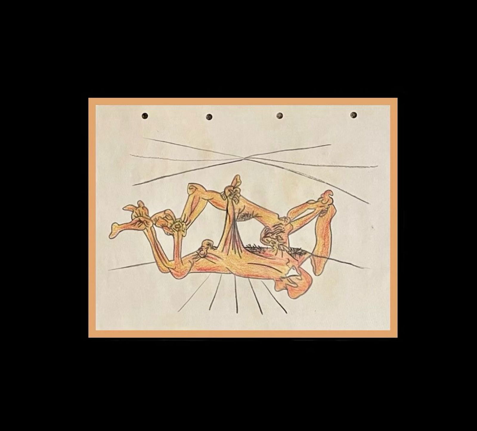 Roberto Matta: Pastel on paper 8.4" x 10.8" unsigned