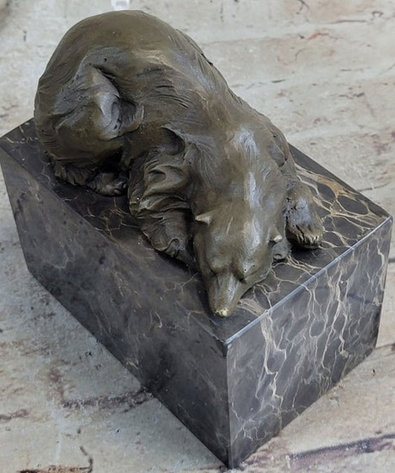 Signed Original Milo Polar Bear Bronze Sculpture (1 of 4)
