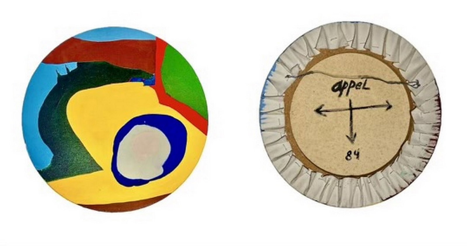 Karel Appel 1984: Acrilyc on fabrid 16 inches