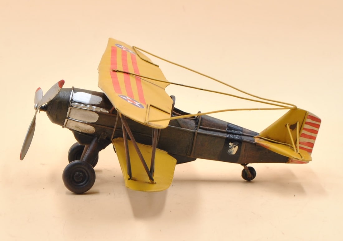 Retro Biplane Model Home Decoration US World War II Metal Airplane (1 of 1)