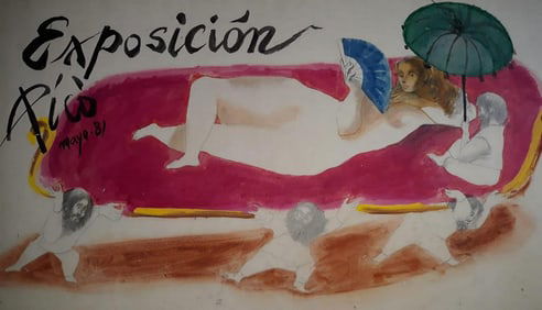 Jose Pico Mitjans mixed media on board