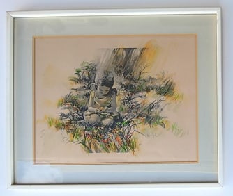 Wishful artist proof color engraving