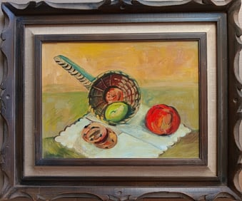 L. Dorn (American Artist) Still Life with Fruit