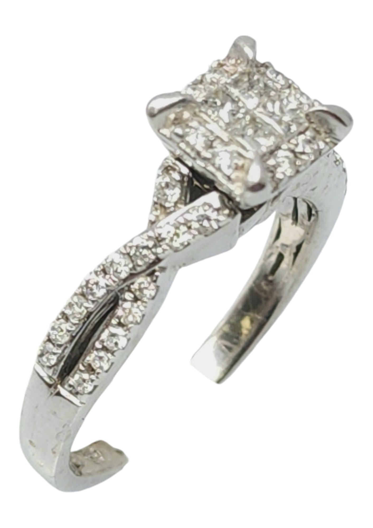 10k white gold diamond ring (1 of 2)