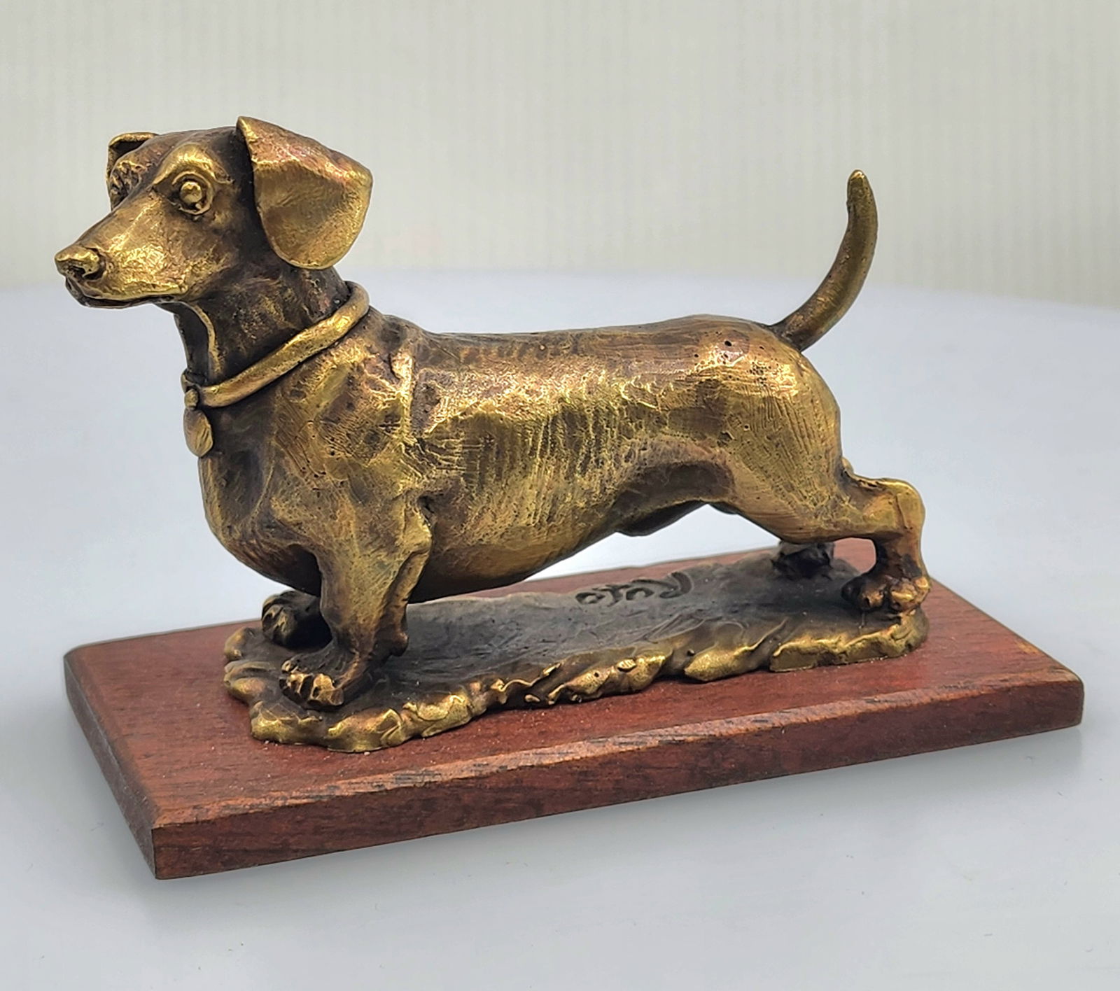 ISRAEL RUFIN (Rufo) (Cuban Art) Dachshund Dog Bronze Sculpture (1 of 3)