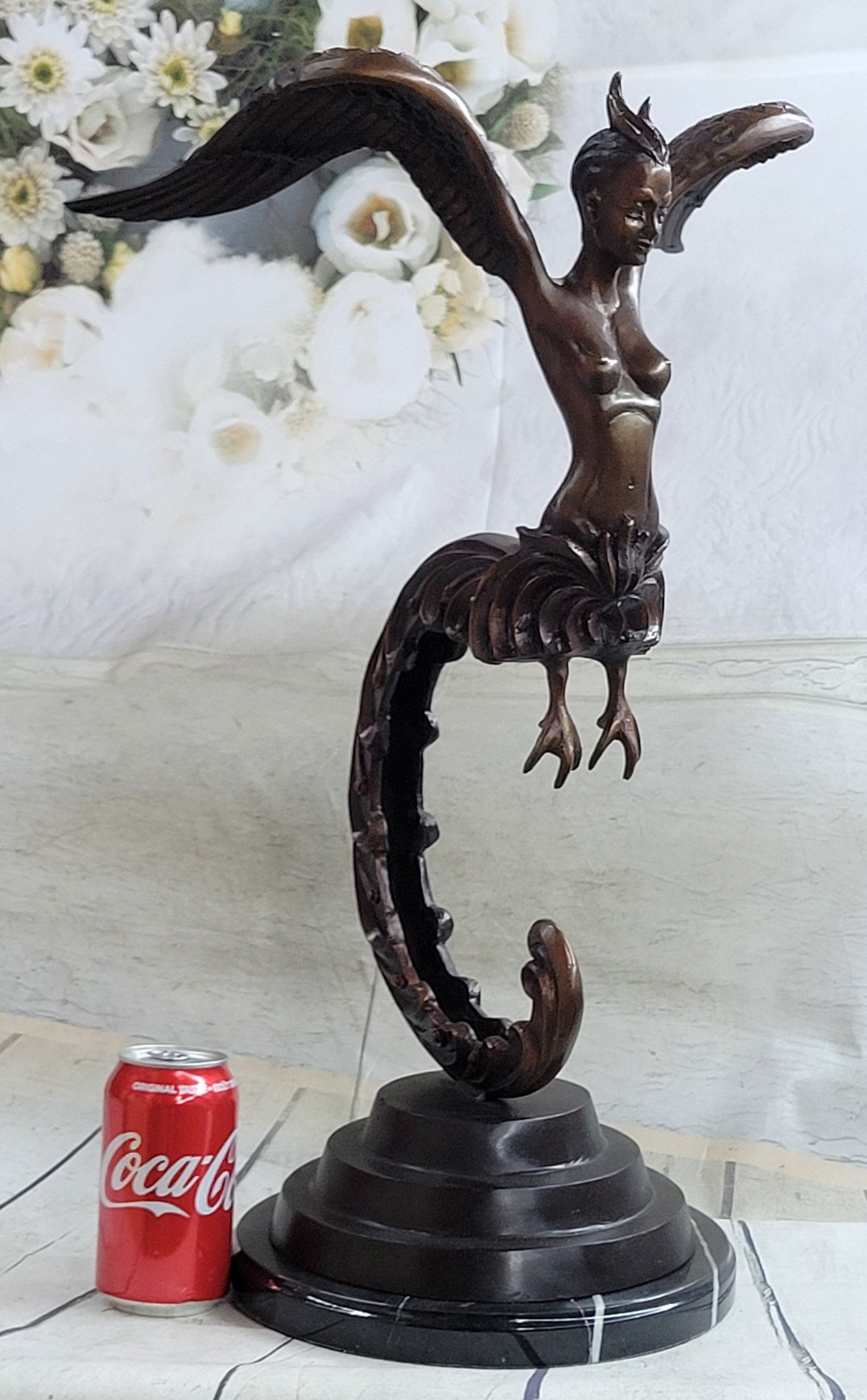 Kinnara Kinaree Kinari Woman Statue Sculpture Figure Hinduism Buddhism (1 of 5)