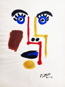 Picasso mixed media on paper