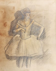 Degas graphite on paper