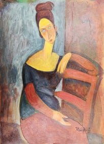 MODIGLIANI mixed media on board