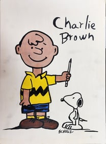 SCHULZ mixed media on board