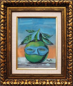 MAGRITTE mixed media on paper