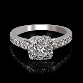 1.26ctw SI1 CLARITY E COLOR Diamond Platinum Ring (EGL USA CERTIFIED)