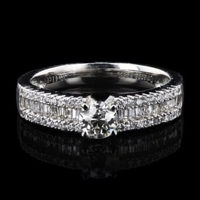 0.40ct VS1 CLARITY CENTER Diamond Platinum Ring (0.81ctw Diamonds) GIA CERTIFIED