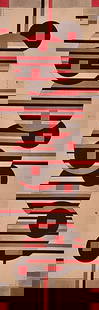 Sandu Darie: 95 x 30 cm . Collage Ink and Graphie on Cardboard. COA