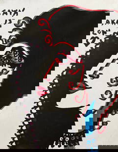 Hector Cata: Mixmedia on Canvas on Cardboard. 14 x 11 inches. 2013.