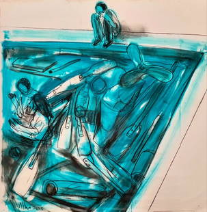 Alexis Leyva (Kcho): Mixed media on Canvas. 150 x 116 cm.