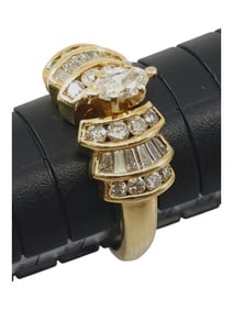 14k Yellow Gold Diamond Ring