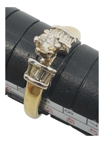 10k yellow gold diamond ring